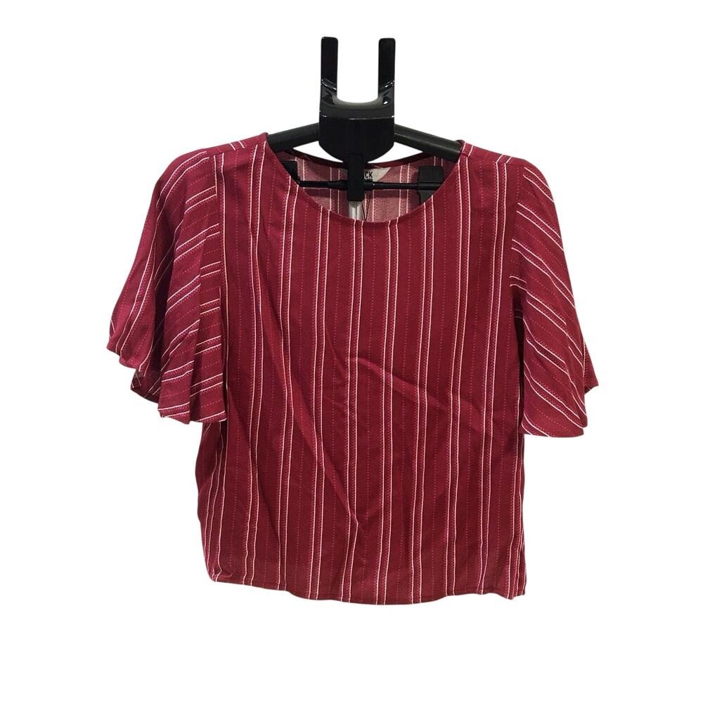 NWT Jack by BB Dakota Lipstick Red Striped Blouse Women's size S